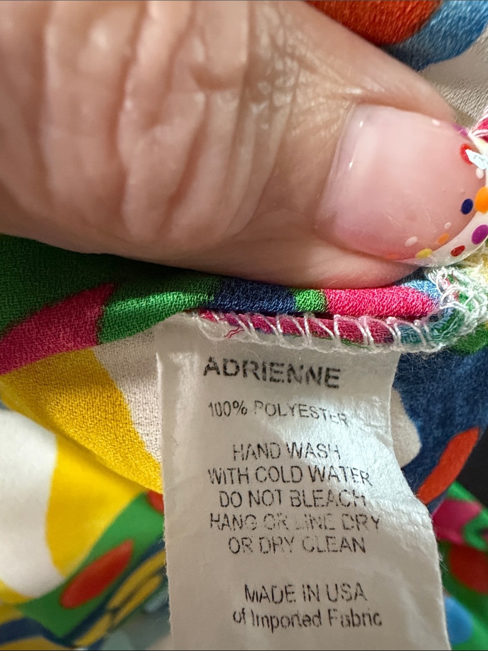 Adrienne Multicolor Abstract Scoop Neck Top - Picture 5 of 5